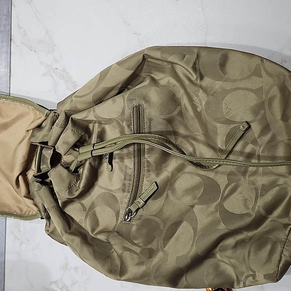 Coach Signature Fabric Nylon Backpack - Picture 6 of 15
